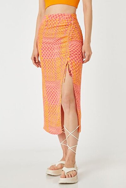 Koton Жіноча спідниця міді з деталлю литки 2sal70053iw