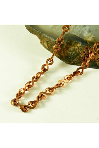 mba handmade jewelry Saf Bakır Kalın Kral Zincir - El Yapımı - 50, 60, 70, 80 Cm