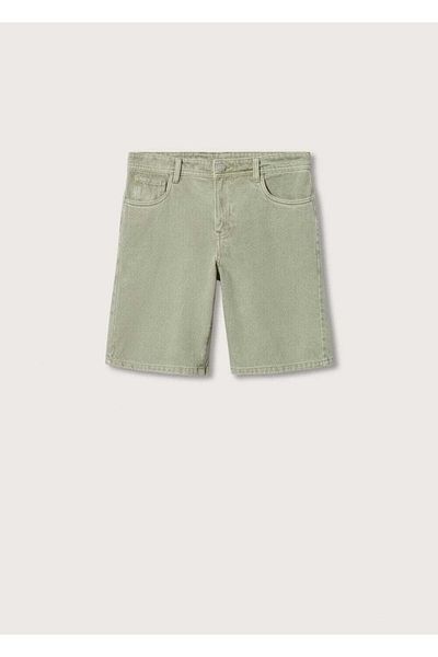 Mango Teen Pantaloni scurți kaki pentru copii