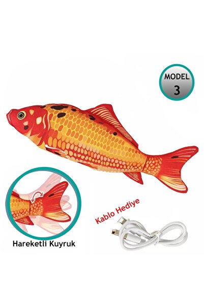 TinyMiny Hareketli Oynayan Balık Kedi Oyuncağı