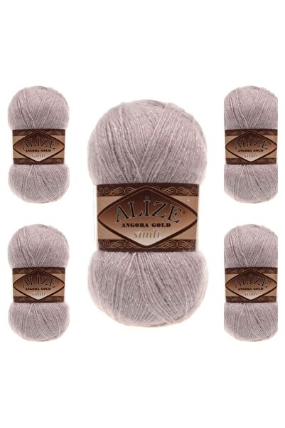 Alize Ayzen Home Angora Gold Simli 5 Li Paket Renk no: 163