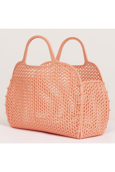 Beauty Box Cumpărături din plastic, Design neasamblat, Casual, Geantă de plajă - Portocaliu 30cm X 20cm