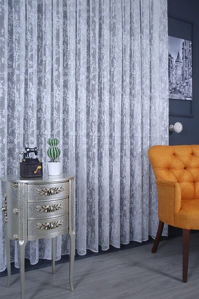 ERNGlobal New Season Sparse Pleated Cloud Pattern White Living Room Balcony Kitchen Tulle Curtain