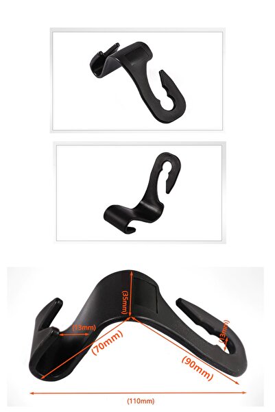 KDOT Oto Koltuk Arkası Askı Kolay Montaj 2 Adet