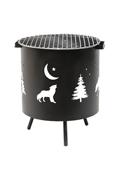 NURGAZ Büyük Boy Izgaralı Orman Şöminesi Ngosı