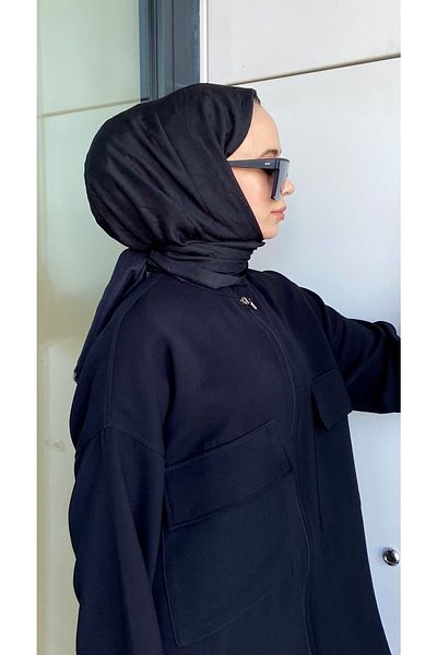 hijabchi Μπαμπού Kraş Σάλι Μαύρο Bamboo Krash Σάλι Μαύρο