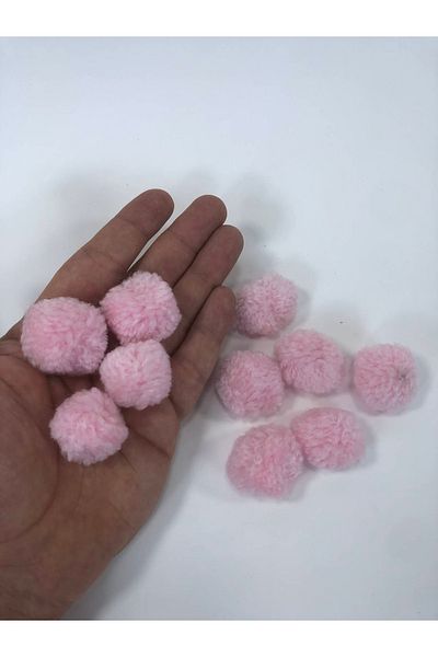 Hobigram Pink Orlon Pompom 10 Pieces – Pompom, Κομψό Σχέδιο, Γυναικείο Αξεσουάρ