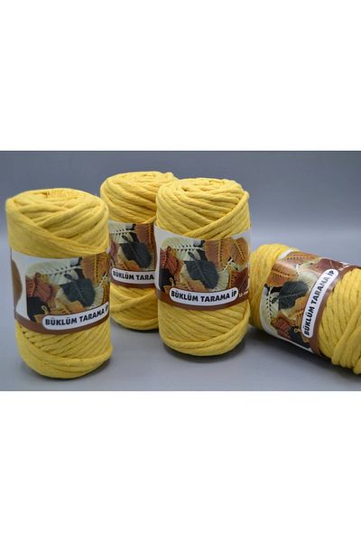 Hobigram Κίτρινο Twist Macrame Crawl Rope – Ειδικό σχέδιο, Αξεσουάρ, Ποιοτική Παραγωγή, Εντυπωσιακό Στυλ – Πλεκτό Σχοινί