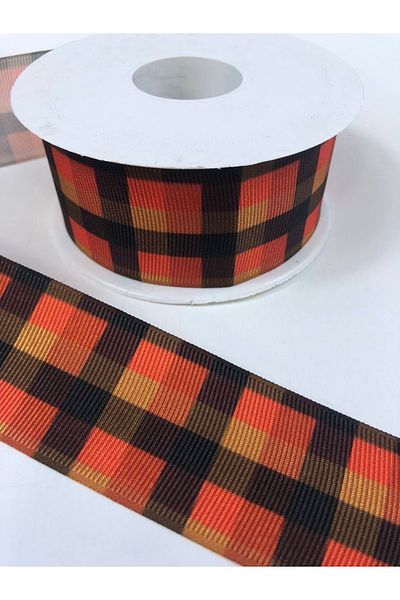 Hobigram Πορτοκαλί Μαύρη Καρό Κορδέλα Grosgrain Η τιμή είναι για 1 μέτρο – Κορδέλα, Κομψό Σχέδιο, Γυναικείο Αξεσουάρ