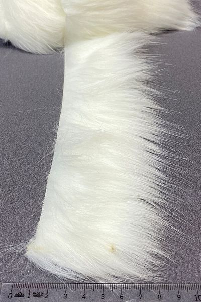 Hobigram White Artificial Plush Strip Faux Fur – Tulle, Stylish Design, Women's Accessory – Tulle