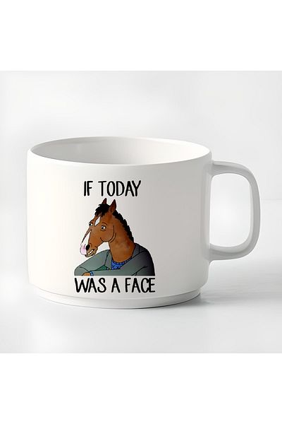 GünayStore Double Turkish Coffee Cup & Espresso Bojack Horseman Mug
