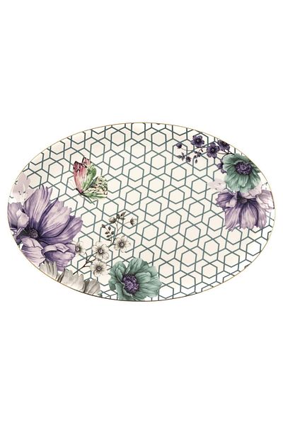 Mikasa Moor De16310011 Lily Oval Serving Plate