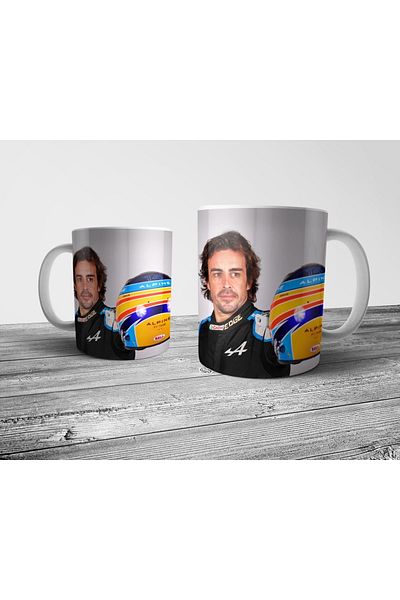 Pixxa Fernando Alonso - Formula 1 - F1 Mug Cup Model 2
