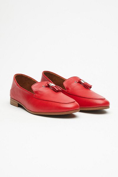 venüs ayakkabı Venus21983503 Venus Women's Summer Leather Comfort Ballerinas Red