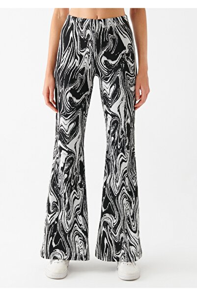 Mavi Žakárové černé bílé kalhoty 1010244-82586