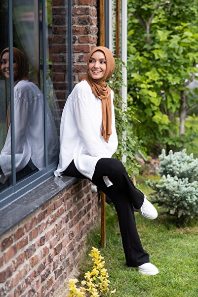 ELANS Combed Cotton Ready Practical Shawl Scarf Tan