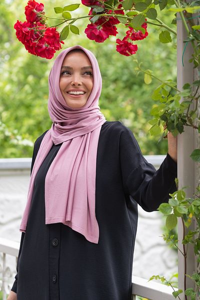 ELANS Combed Ready Practical Shawl Scarf Rose Pink