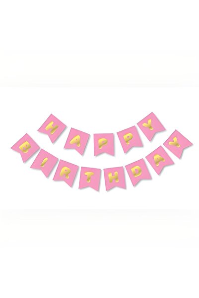 DÜVENCİ TİCARET Banner  "La mulți ani " aur roz aurit