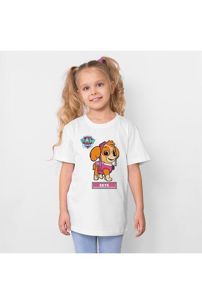 hilon Tricou unisex pentru copii cu imprimeu PAW PATROL SKYE H04