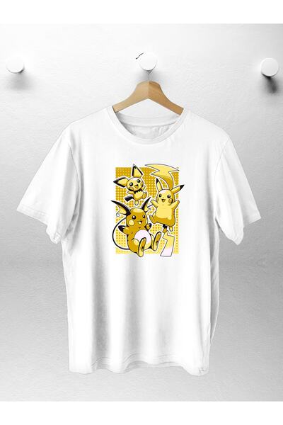 BM FASHION SHOP Tricou supradimensionat cu imprimeu Pikachu Evolution