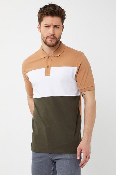 AMAZING CRASH Ανδρικό μπλουζάκι Polo Neck Three Colors Slim Fit