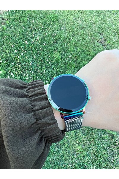 ÇENÇEN Erkek / Kadın Çelik Dijital Led Hasır Kordon Yeni Model Kol Saati