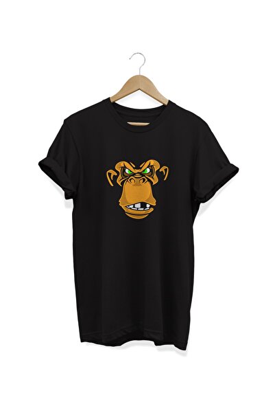 WİDİ Majmun Štampano Crni T-shirt