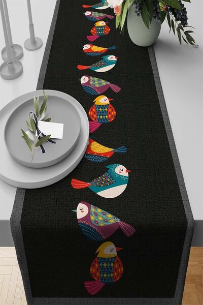 Viva Home 40x140cm Față de masă din țesătură premium din pene de păsări thail...