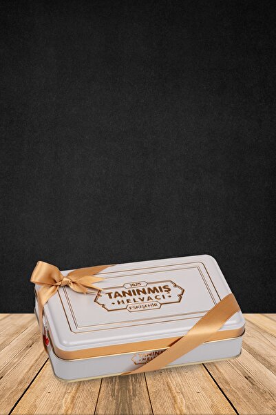Tanınmış Helvacı Sade Tahin Helvası Vip Metal Kutu (800gr)