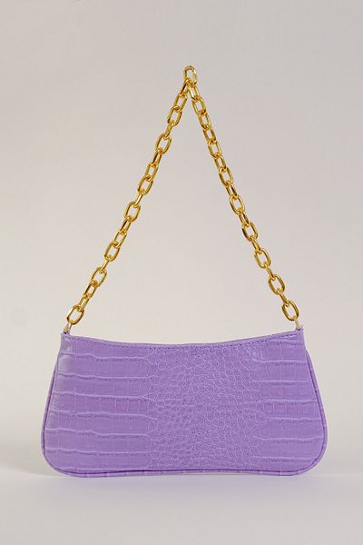 Çantacımstore Women's Chain Crocodile Shoulder Bag Lilac