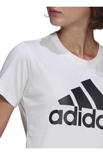 adidas Tricou Damă Alb - Negru Imprimat Gât Crew Gl0649 W Bl T