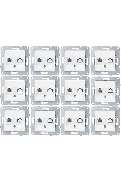 VİKO Karre - Meridian 12 Pieces Numeris Telephone Socket Cat3 - Frameless