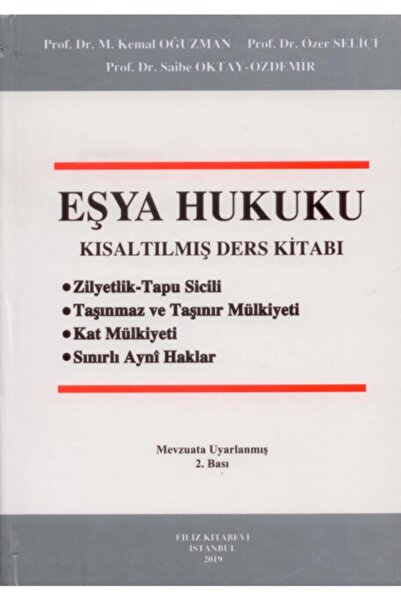 Filiz Kitabevi Eşya Hukuku