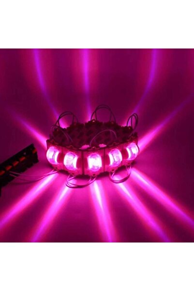 tawitec Yeni Nesil Modül Led Geniş (YAN) Açılı Güçlü Led Işık 12v - 1.5w - Pembe (5 ADET)