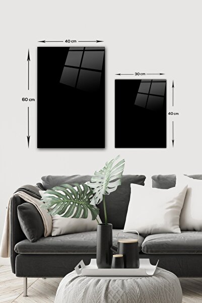 Decorita Ζώα | Τραπέζι από γυαλί | Πεταλούδα και Πικραλίδα - Ασπρόμαυρο Φόντο | 30 εκ. Χ 40 εκ