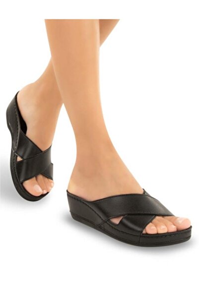 Muya Active 31135-001 Topuk Jelli Anatomik Taban Kadın Terlik Siyah 36-40