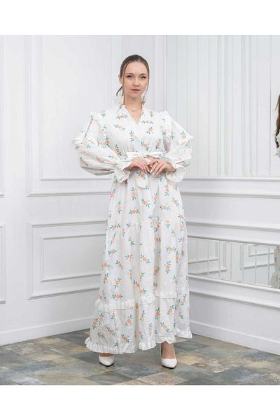 CİXAPLE Rochie din țesătură Fisto imprimată cu broderie (bumbac).