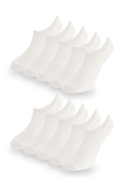 Çorap Çekmecesi جوارب قطنية غير مرئية / رياضية للجنسين أبيض 10 قطع