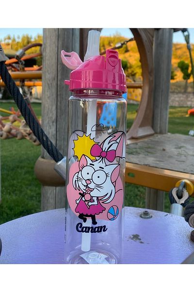 Gıpta King Şakir Fans Patterned-piped Tritan Water Bottle 630 Cc Pink