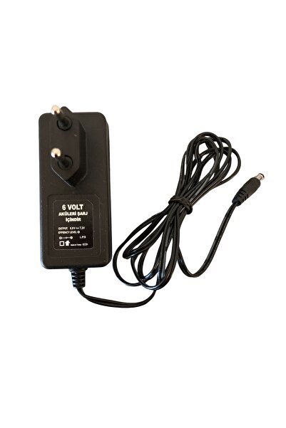 Bvs Elektronik 6 Volt Çocuk Akülü Araba Akü Şarj Cihazı Adaptörü Otomatik Kesicili 6 V Şarz 1 Amper