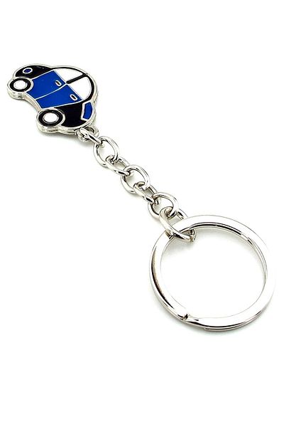 Solfera Vosvos Car Volkswagen Navy Blue Black Metal Keychain Kc971