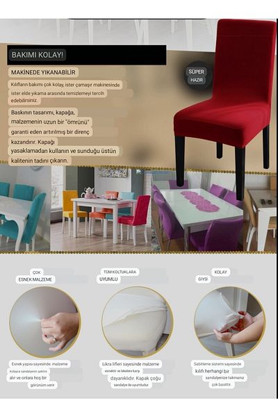 NEWBRENDHOME Калъф за стол Sandy (12 части) с мляко и кафе, не изисква гладене, гъвкав, може да се пере