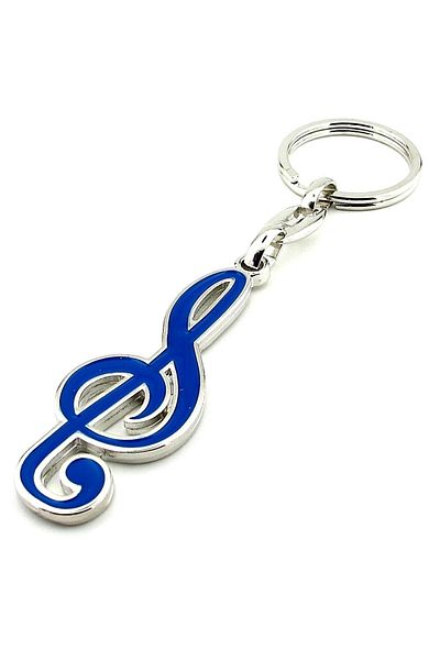 Solfera Navy Blue Colored Left Switch Music Metal Keychain Kc976