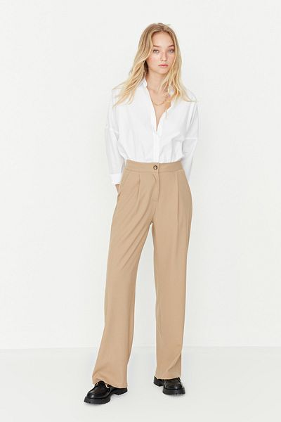 Trendyol Collection Норкові ткані штани з широкими штанинами TWOAW23PL00148