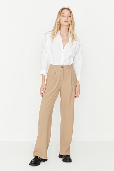 Trendyol Collection Норкові ткані штани з широкими штанинами TWOAW23PL00148
