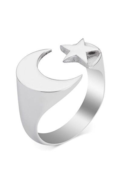 Anı Yüzük Ay Yıldız Desenli Isimsizler Yüzüğü