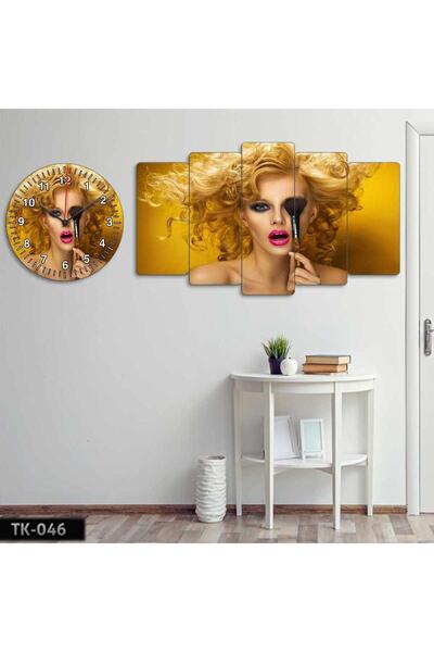 EVLOYA Sarı Kadın, Makyaj, Kuaför - Tablo Saat Kombini
