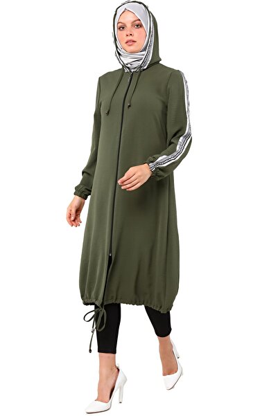 Saraylı Kadın Tesettür Giyim Aerobin Kapüşonlu Kap