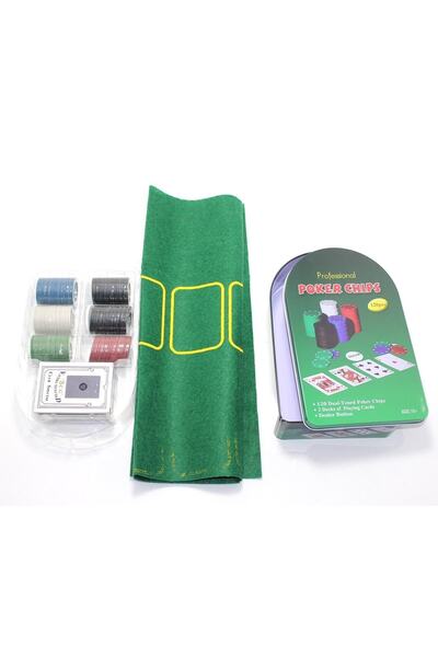 Genel Markalar Poker Oyunu 120 Cip Ve 2 Adet Iskambil Oyun Setine Sahip Poker...