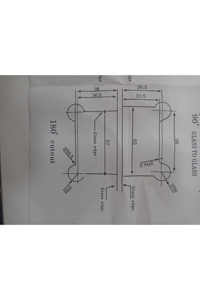 KAHE Glass Door Hinge - Glass to Glass Gold 2090